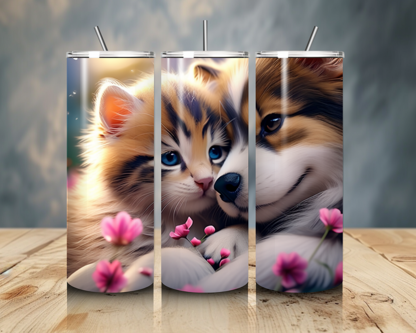 Tumbler "Katze+Hund"